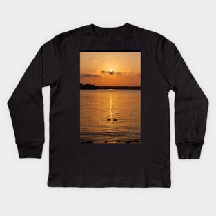 Ducks in the Sunrise Kids Long Sleeve T-Shirt